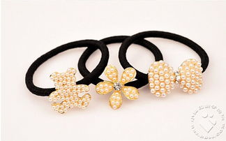 小珍珠水鉆蝴蝶結(jié)頭飾甜美發(fā)繩 限時搶購，3.9元虧本包郵，買三送一！