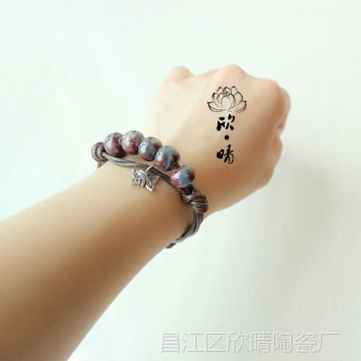 景德鎮(zhèn)復(fù)古時尚陶瓷首飾 手工編織手鏈，民族風(fēng)配飾盡顯東方韻味